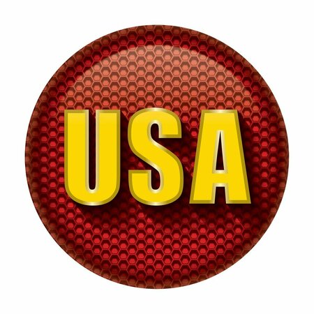 GOLDENGIFTS 2 in. Patriotic USA Button, Red GO3336483